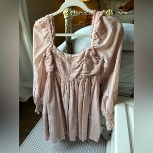 Tularosa Blush Ruched Dress